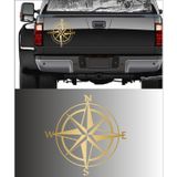 Sticker Usta Pusula 4x4 Offroad Adventure Kamp Araba Karavan Motosiklet Sticker 00080 Altın 10x10 Cm