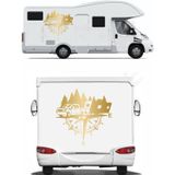 Sticker Usta Pusula Karavan Offroad Kamp Karavan Araba Q54 Altın 100x100 Cm 70 x 70 cm