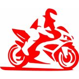 Sticker Usta Racing Motosiklet Silüet Sticker Kırmızı 50x39 Cm 45 x 35 cm stickerusta0776f40c-c6a-45x35