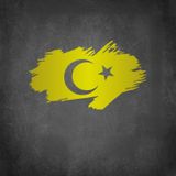 Sticker Usta Sönmez Sticker Sticker - Türk Bayrağı Sticker Altın 50cm X 25cm