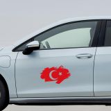 Sticker Usta Sönmez Sticker Sticker - Türk Bayrağı Sticker Kırmızı 30cm X 15cm