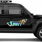 Sticker Usta Sports Damalı Bayrak Yarış Rally 02508 Çok Renkli 20x7 Cm 70 x 24 cmDizayn53a80921-b25-70x24