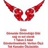 Sticker Usta Sticker Kanatlı Türk Bayrağı 50x48 Cm 40 x 38 cm