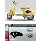 Sticker Usta Türk Bayrağı Araba Oto Motosiklet Karavan 4x4 Sticker 00786 - 20x10 Cm - Siyah