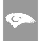 Sticker Usta Türk Bayrağı Araba Oto Motosiklet Karavan 4x4 Sticker 00786 - 30x15 Cm - Beyaz