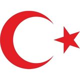 Sticker Usta Türk Bayrağı Ay Yıldız 00323 Kırmızı 2014,5 cm