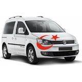 Sticker Usta Türk Bayrağı Ay Yıldız Sticker Araba Oto Motosiklet Karavan Sticker 00323 - 60x44 Cm - Kırmızı