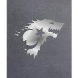 Sticker Usta Türk Bayrağı Kurt Bozkurt Hilal Araba Oto Motosiklet Sticker 00071 Krom 40x33 Cm