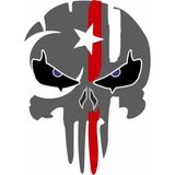 Sticker Usta Türk Bayrağı Punisher Araba Oto Motosiklet Karavan Sticker 00526 - 40x29 Cm - Renkli