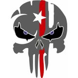 Sticker Usta Türk Bayrağı Punisher Araba Oto Motosiklet Karavan Sticker 00526 - 99X73 Cm - Renkli