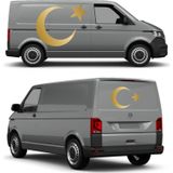 Sticker Usta Türk Bayrağı Sticker 00323 Altın 80x58 Cm
