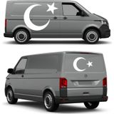 Sticker Usta Türk Bayrağı Sticker 00323 Beyaz 100x73 Cm