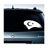 Sticker Usta Türk Bayrağı Sticker, Ay Yıldız, Türkiye, 00786 Beyaz 40x20 Cm