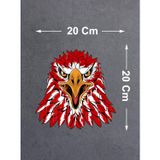 Sticker Usta Türk Kartalı, Kartal Başı, Kırmızı Beyaz Kartal, 00944 Renkli 20x20 Cm 35 x 35 cmDizayn9c3cefd9-d8e-35x35
