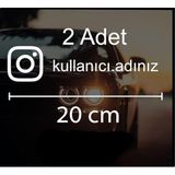 Sticker Usta Turuncu - 2 Adet 20 cm - Araç - Motor Sticker Etiketi Folyo Kesim Beyaz Tek Ebat