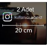 Sticker Usta Turuncu - 2 Adet 20 cm - Araç - Motor Sticker Etiketi Folyo Kesim Çok Renkli Tek Ebat