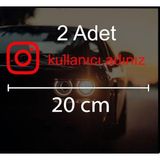 Sticker Usta Turuncu - 2 Adet 20 cm - Araç - Motor Sticker Etiketi Folyo Kesim Kırmızı Tek Ebat