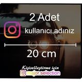 Sticker Usta Turuncu - 2 Adet 20 cm - Araç - Motor Sticker Etiketi Folyo Kesim Renkli Tek Ebat