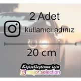 Sticker Usta Turuncu - 2 Adet 20 cm - Araç - Motor Sticker Etiketi Folyo Kesim Siyah Tek Ebat