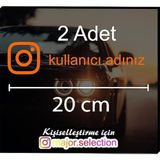 Sticker Usta Turuncu - 2 Adet 20 cm - Araç - Motor Sticker Etiketi Folyo Kesim Turuncu Tek Ebat