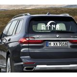 Sticker Usta Uzun Tuning Türk Bayraklı Göktürk Yazısı Oto Araba Sticker Beyaz 40 x 20 cm