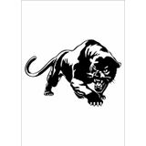 Sticker Usta Vahşi Puma Kaplan Panter Sticker, 02519 Siyah 80x56 Cm 35 x 24 cm StickerDizayn138cb69f-129-35x24