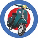 Sticker Usta Vespa Motosiklet Sticker 00022 - 12x12 Cm - Renkli