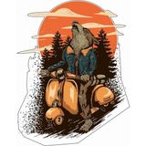 Sticker Usta Vespa - Scooter - Kurt Sticker - 14191 Renkli 6 x 4.5 cm