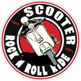 Sticker Usta Vespa - Scooter - Rock - Ride Sticker - 14196 Renkli 6 x 6 cm