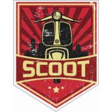 Sticker Usta Vespa - Scooter Sticker - 14193 Renkli 150 x 112 cm 1419364-150x112