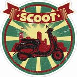 Sticker Usta Vespa - Scooter Sticker - 14195 Renkli 35 x 35 cm 141951010-35x35
