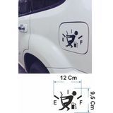 Sticker Usta Yakıt Deposu Kapağı Araba Oto Motosiklet Sticker 00023 - 12x9,5 Cm - Siyah