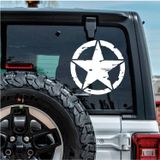 Sticker Usta(22372) Askeri Yıldız Army Star Sticker - 00677 Beyaz 30x30 Cm 120 x 120 cm StickerDizayna24b39a7-b2a-120x120