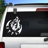Sticker Usta(22415) Kurt ve Göktürkçe Türk Yazısı Gökbörü Sticker - 00758 Beyaz 60x51 Cm 30 x 26 cm StickerDizayn78f75336-47c-30x26