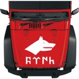 Sticker Usta(23226) Kurt ve Göktrkçe Türk Sticker - 00261 Beyaz 50X45 CM