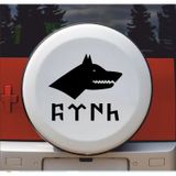 Sticker Usta(23232) Kurt ve Göktrkçe Türk Sticker - 00261 Siyah 80X73 CM