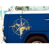 Sticker Usta(23471) Pusula Kamp ve Orman Sticker - 00301 Altın 40X40 CM