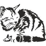 Sticker Usta(24470) Kedi Sticker 00425 Renkli 45 x 39 cm STİCKERFABRİKASIeb73f722-a2781-45x39