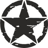 Sticker Usta(24697) Askeri Yıldız Motosiklet Off Road Offroad U.s Army Sticker 00677 Renkli 30 x 30 cm