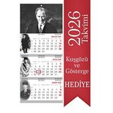 StickerArt 2026 Atatürk Gemici Takvimi Denizci Duvar Takvimi 33x77,5 cm