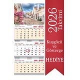 StickerArt 2026 Büyük Boy Extra Gemici Takvimi Denizci Duvar Takvimi 33x77,5 cm