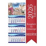 StickerArt 2026 Orta Boy Gemici Takvimi Denizci Duvar Takvimi 31x70 cm