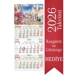 StickerArt 2026 Orta Boy Kuşe Gemici Takvimi Denizci Duvar Takvimi 31x70 cm