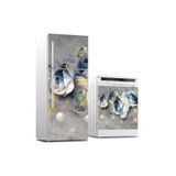 StickerArt 3D Güller Buzdolabı ve Bulaşık Makinası Beyaz Eşya Sticker Kaplama
