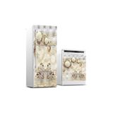 StickerArt Buzdolabı ve Bulaşık Makinası Beyaz Eşya Kaplama Pearls Gold Sticker
