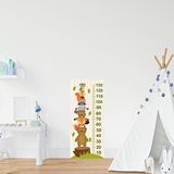 Stickerart Çocuk Odası Bebek Odası Boy Ölçer Boy Cetveli Sticker Hayvanlar Beyaz