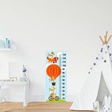 Stickerart Çocuk Odası Bebek Odası Boy Ölçer Boy Cetveli Sticker Uçan Zürafa Beyaz
