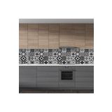 StickerArt Mutfak Tezgah Arası Folyo Fayans Kaplama Folyosu Siyah Karo Fayans Desen 60 X 500