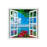 Stickerart Pencere Poster Duvar Kağıdı Gül Deniz Yapışkanlı Sticker