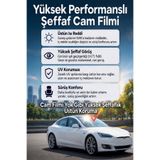 StickerArt Şeffaf Isı Yalıtımlı Cam Filmi 50 cm x 1 Metre Üstün Koruma Araç Ev Ofis için
